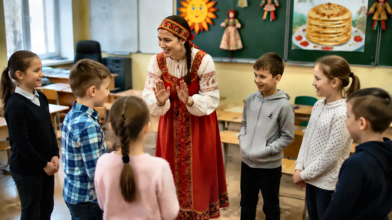Интерактивная программа в классе «Широкая масленица» — экскурсия для школьников в Москве