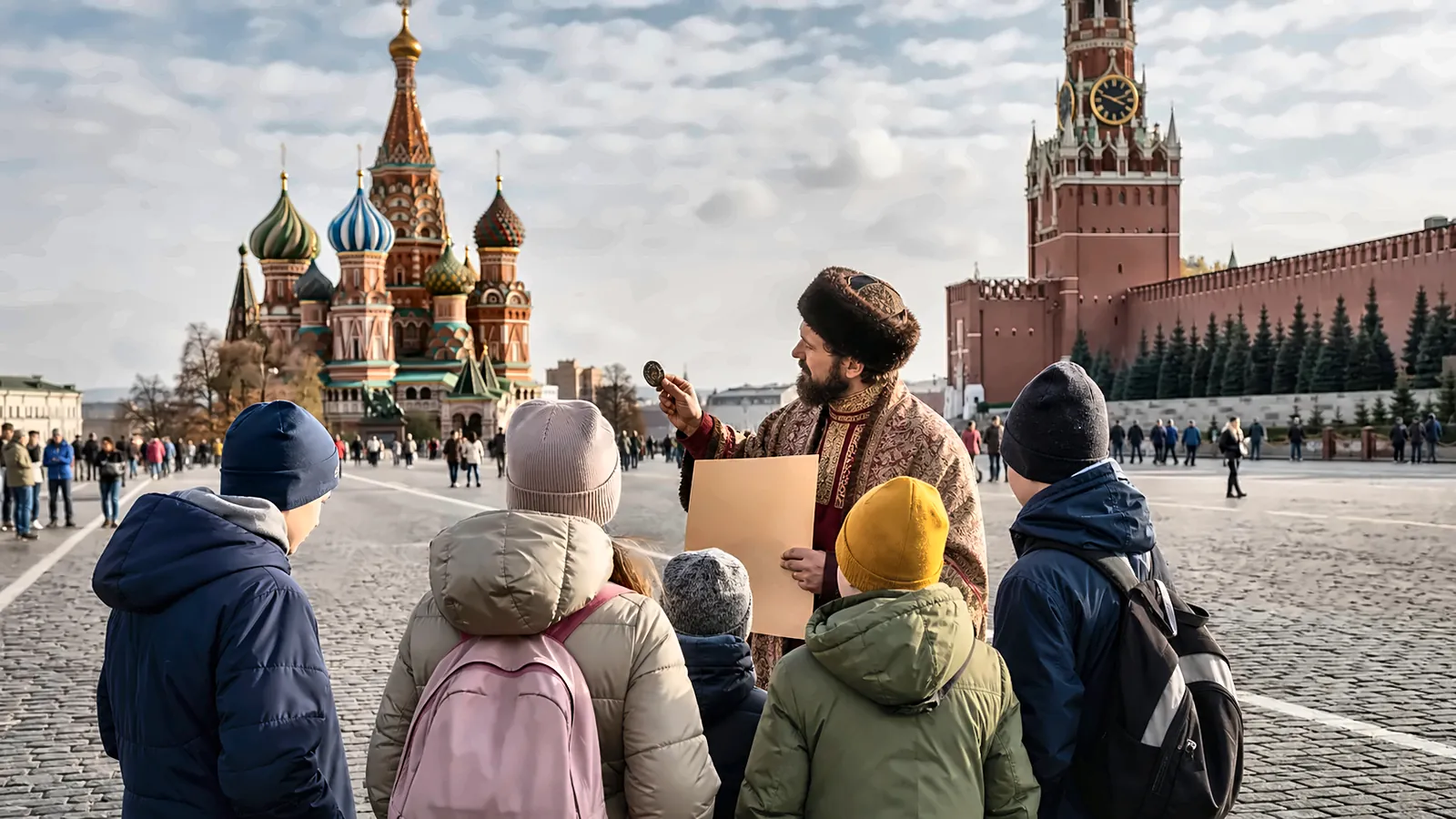 Квест на Красной площади «Приключения гостей заморских в Московии» — экскурсия для школьников в Москве